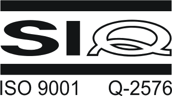 Certifikacijski znak SIQ: sistem vodenja kakovosti ISO 9001, certifikat št. Q-2576